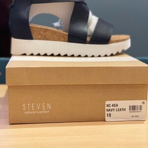 Steven By Steve Madden Tan Shoe Box with White Label